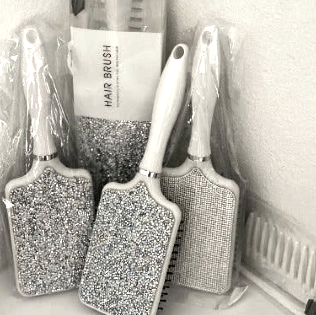 Diamond Detangling Hair Brush Set - Brush, Comb, and Edges Brush Included