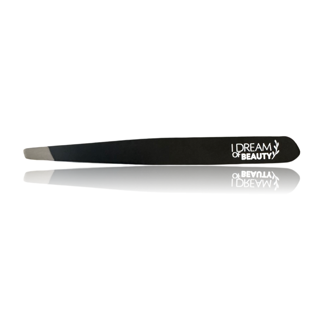 Stainless Steel Elegant Flat Tip Tweezer Brow & Eyelash Tool Kit