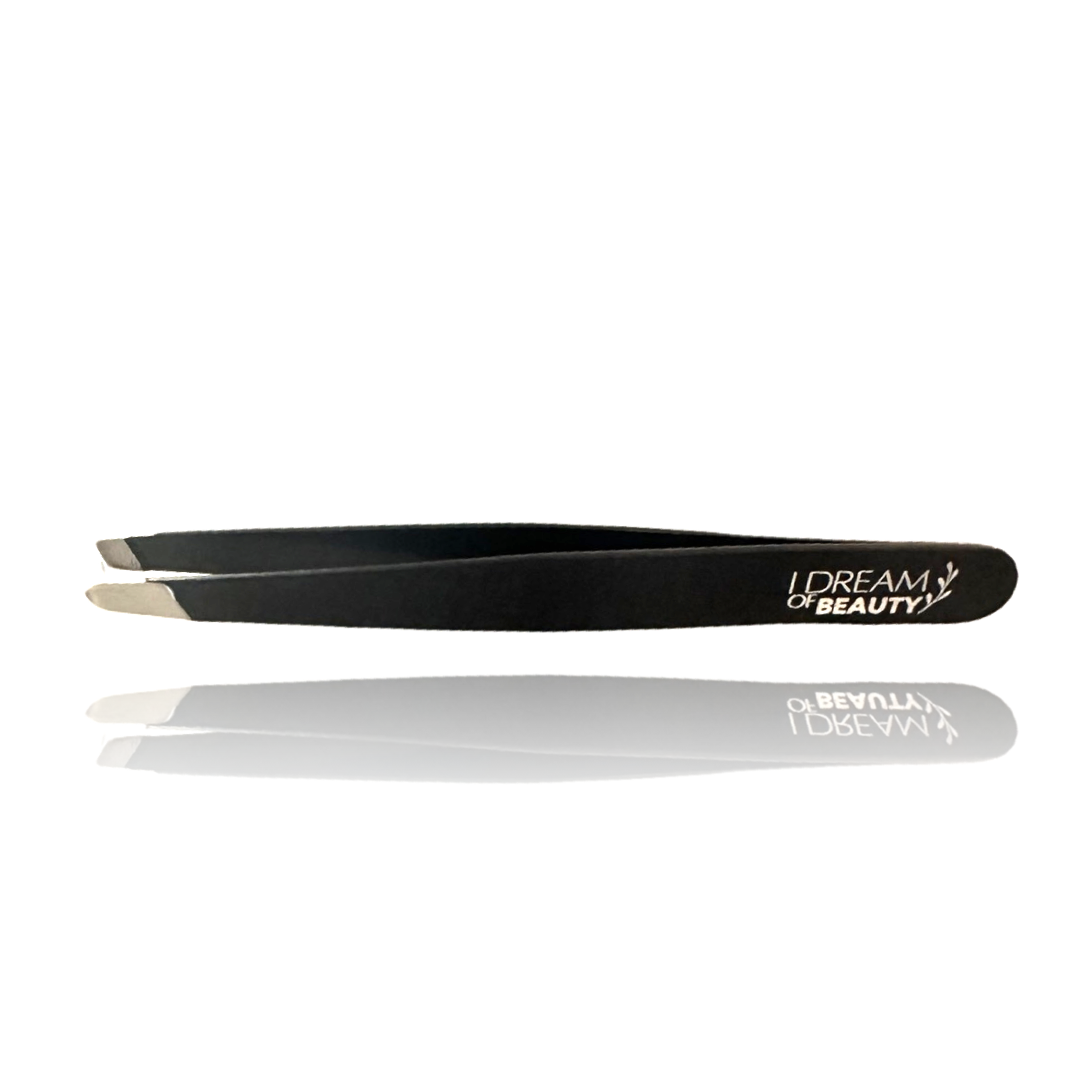 Stainless Steel Elegant Flat Tip Tweezer Brow & Eyelash Tool Kit
