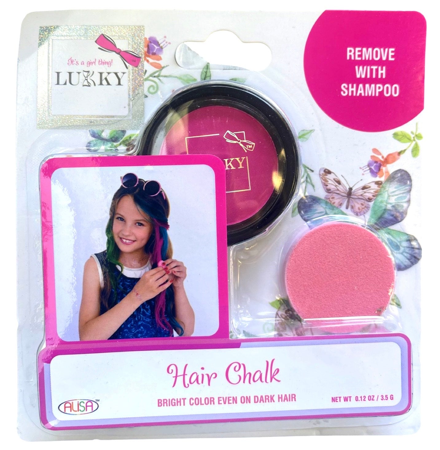 pink hair chalk
