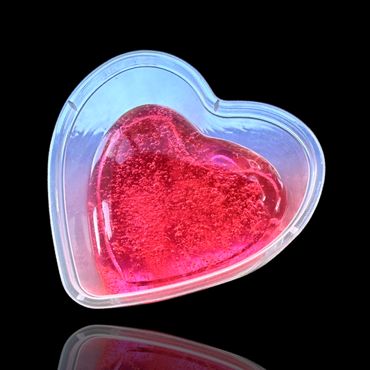 Pink Solid Heart Jelly Soap Individual Pack (1 Soap)