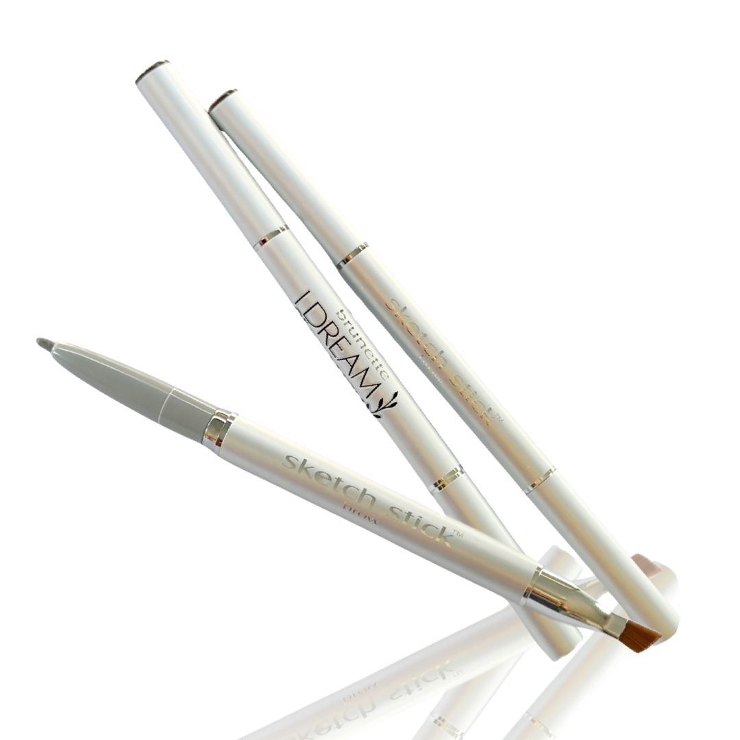 Sketch Stick Refillable double sided brow liner full pencil  with bristle brush