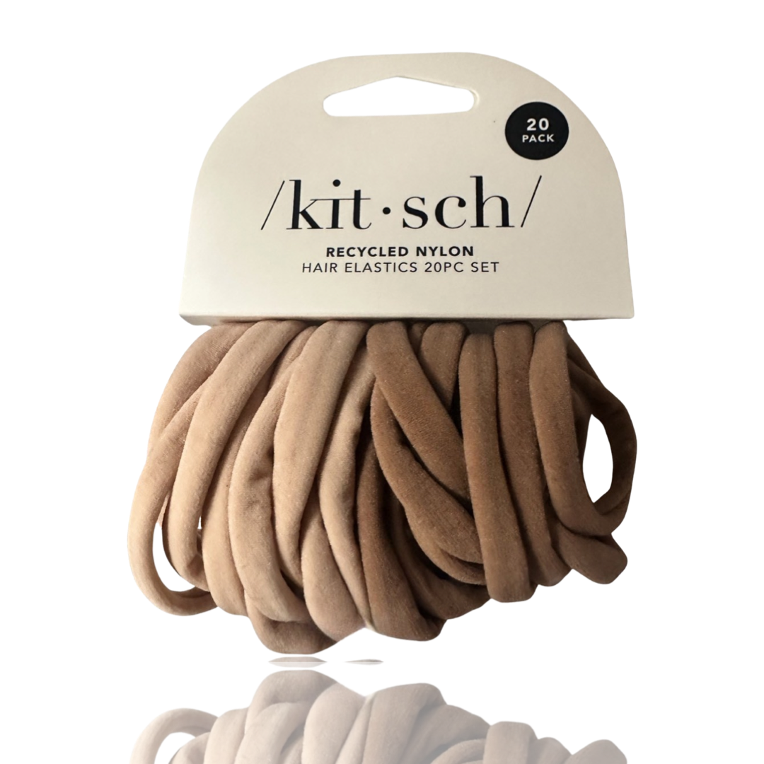 Kitsch Eco-Friendly Nylon Elastic Hair Bands - 20 pc Sets