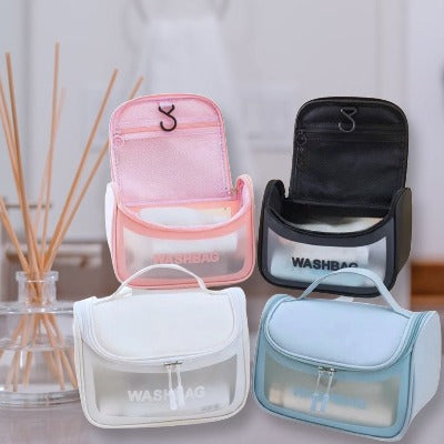 Frosted Waterproof Hanging Cosmetic/ Toiletry Bag