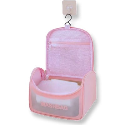Frosted Waterproof Hanging Cosmetic/ Toiletry Bag